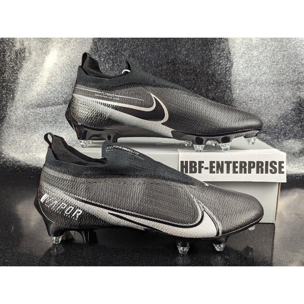 Nike Vapor Edge 360 Elite Flyknit Detachable Spike Black White Mens Size 14W NEW